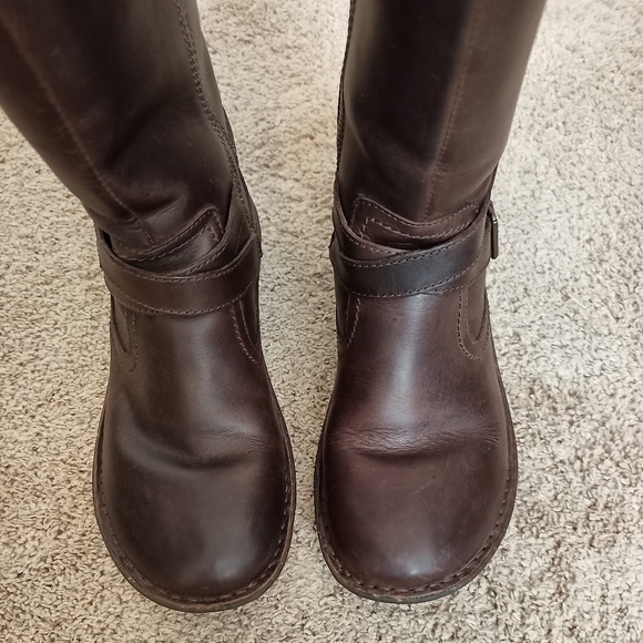UGG Rosen Leather Riding Boots | sz 8, Espresso Brown, original box - Picture 12 of 16
